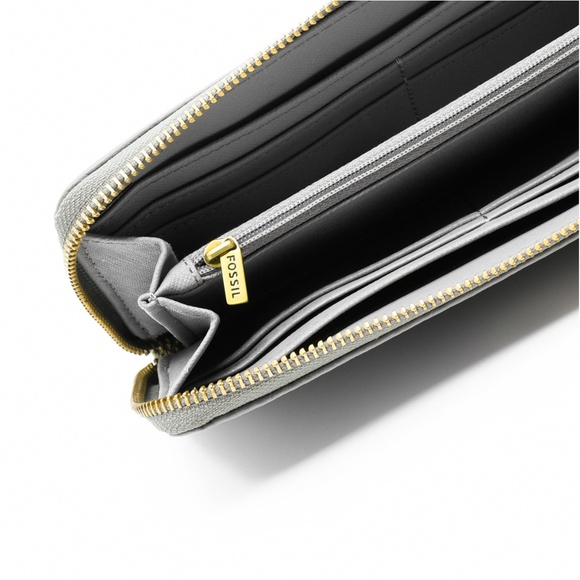 FOSSIL Pebbled Leather Zip Wallet with Large Tassel - Picture 8 of 11